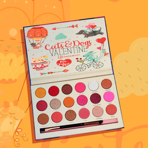 18 Colors Palette with Pencil - Cute Animal Valentine